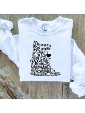 Home Is Where The Heart Is Canadian Provinces Custom Sweatshirt - Yukon
